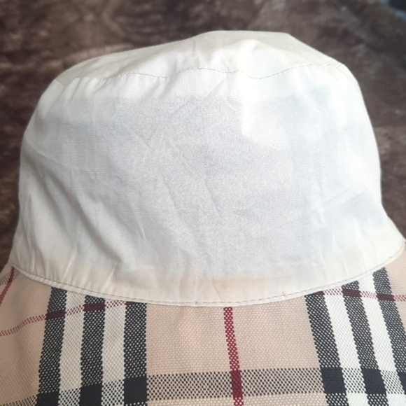 Burburry London Vintage check 100% cotton canvas bucket hat, beige XS, S - Picture 11 of 15